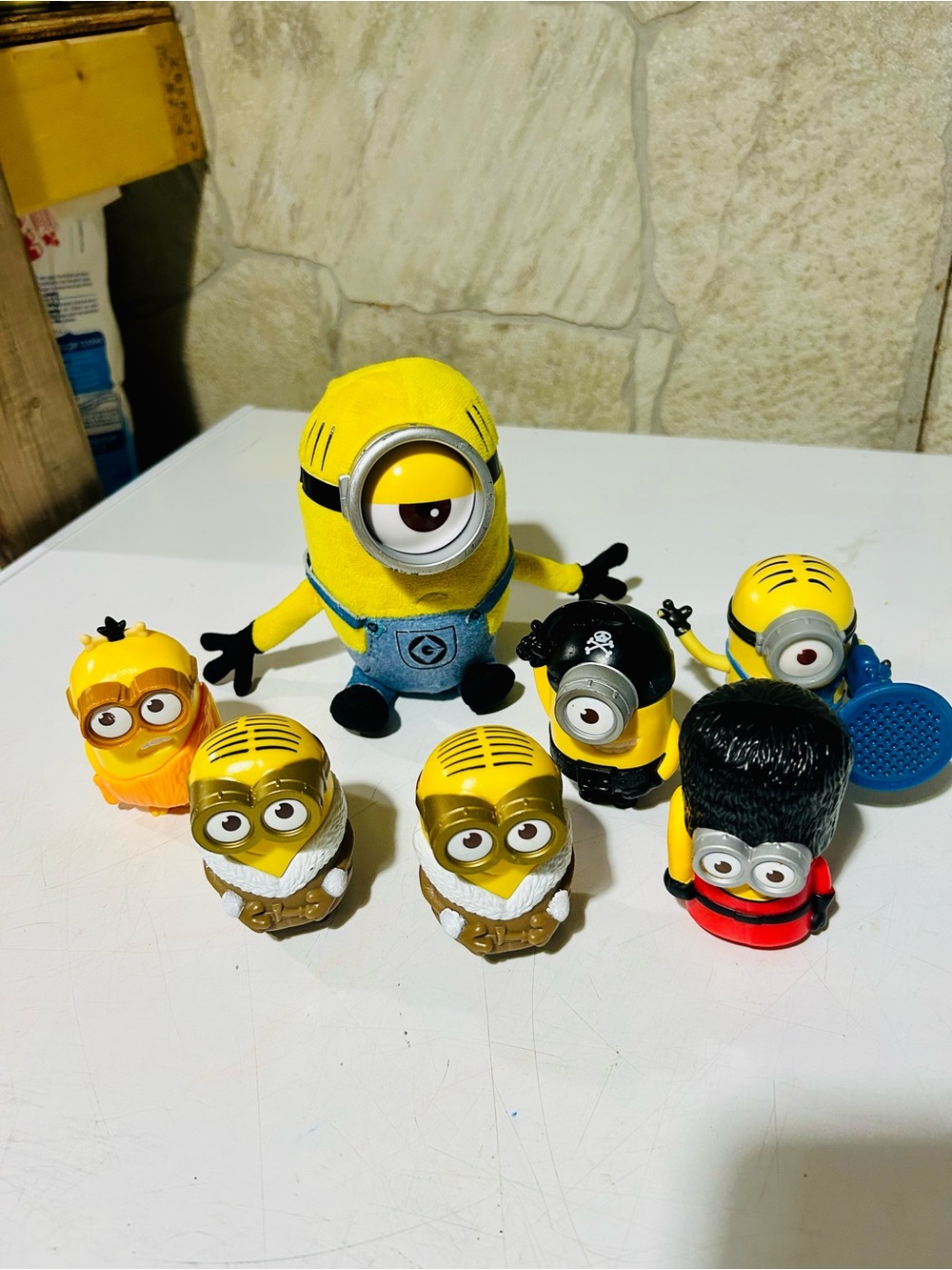(3/$10) Yellow Minion Plush and Figure Toy Set - Kids Toys